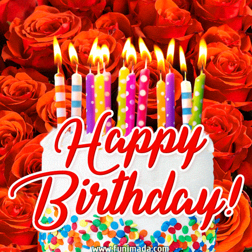 Happy Birthday Roses GIFs — Download on 