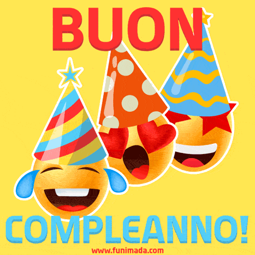 GIF di buon compleanno in stile emoji