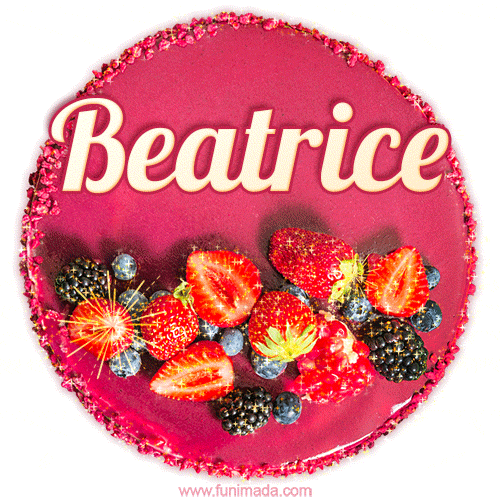 Happy Birthday Cake with Name Beatrice - Free Download