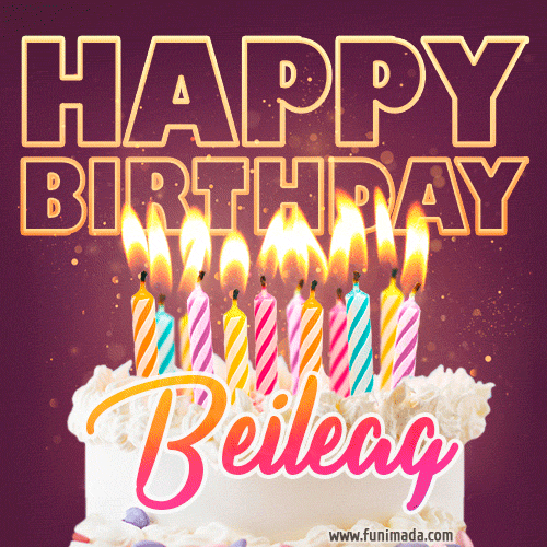 Beileag - Animated Happy Birthday Cake GIF Image for WhatsApp