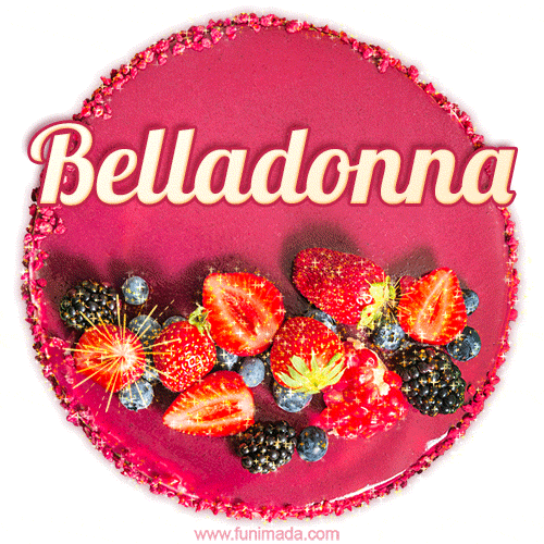 Happy Birthday Cake with Name Belladonna - Free Download