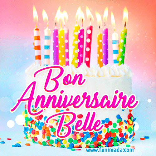 Joyeux anniversaire, Belle! - GIF Animé
