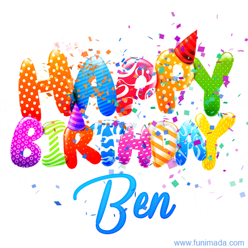Happy Birthday Ben - Creative Personalized GIF With Name