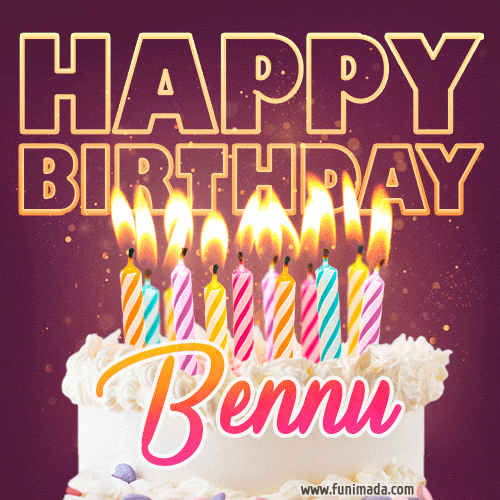 Bennu - Animated Happy Birthday Cake GIF Image for WhatsApp