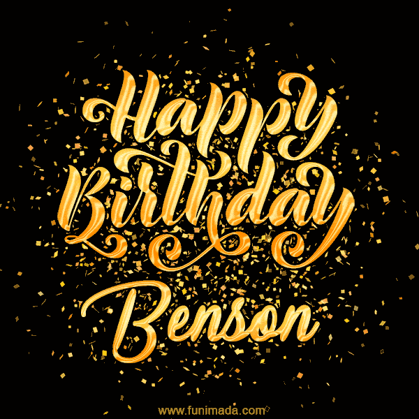 Happy Birthday Card for Benson - Download GIF and Send for Free