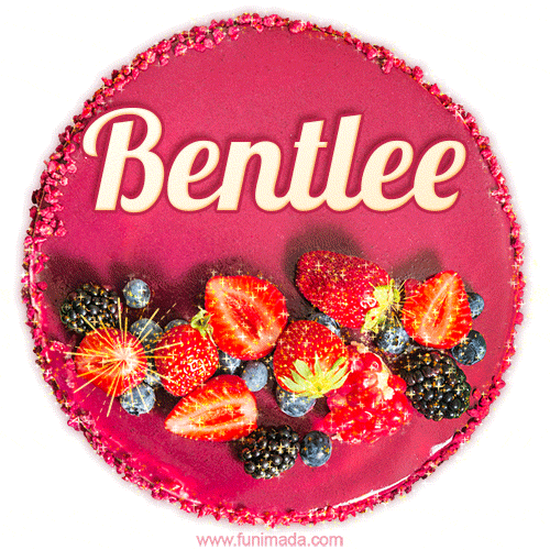 Happy Birthday Cake with Name Bentlee - Free Download