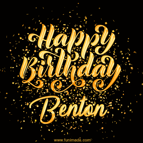 Happy Birthday Card for Benton - Download GIF and Send for Free