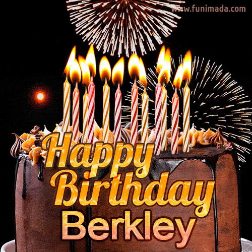 Chocolate Happy Birthday Cake for Berkley (GIF)