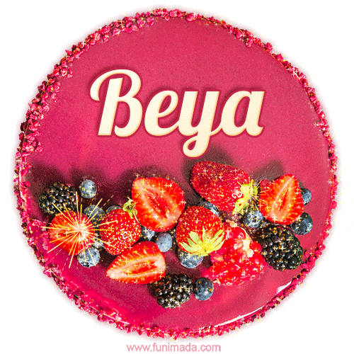 Happy Birthday Cake with Name Beya - Free Download