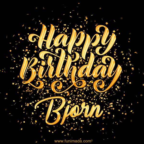 Happy Birthday Card for Bjorn - Download GIF and Send for Free