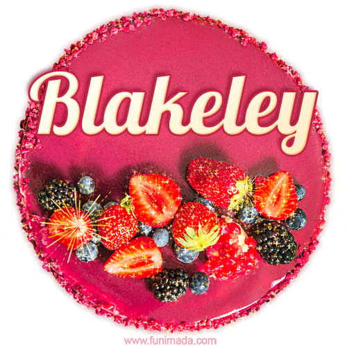 Happy Birthday Cake with Name Blakeley - Free Download