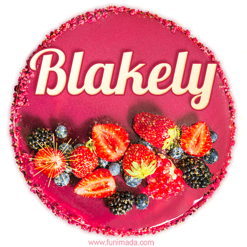 Happy Birthday Cake with Name Blakely - Free Download