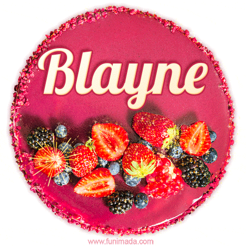Happy Birthday Cake with Name Blayne - Free Download