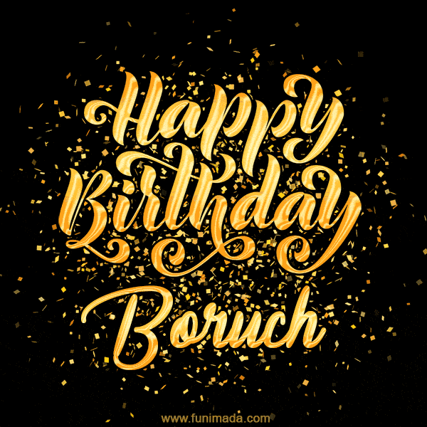 Happy Birthday Card for Boruch - Download GIF and Send for Free