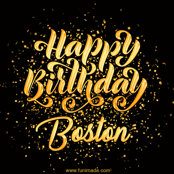 Happy Birthday Card for Boston - Download GIF and Send for Free