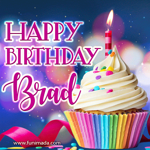 Happy Birthday Brad - Lovely Animated GIF