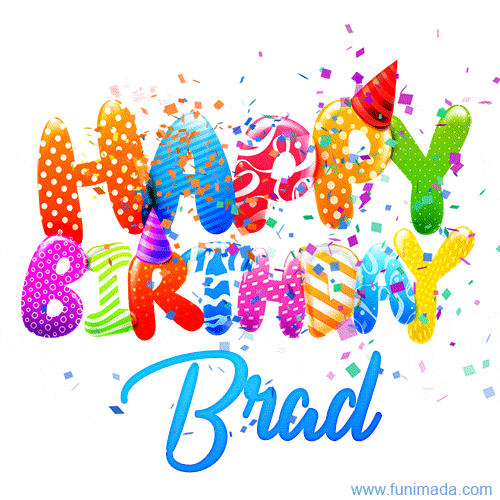 Happy Birthday Brad - Creative Personalized GIF With Name