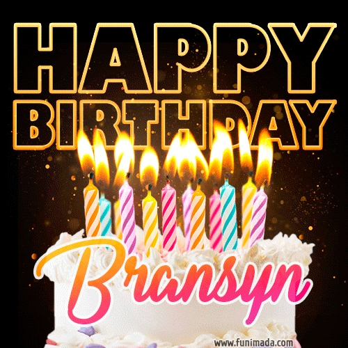 Bransyn - Animated Happy Birthday Cake GIF for WhatsApp