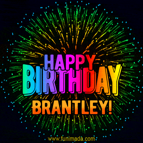 New Bursting with Colors Happy Birthday Brantley GIF and Video with Music