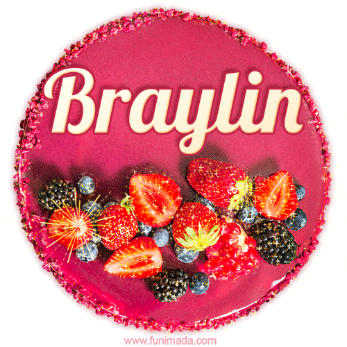 Happy Birthday Cake with Name Braylin - Free Download