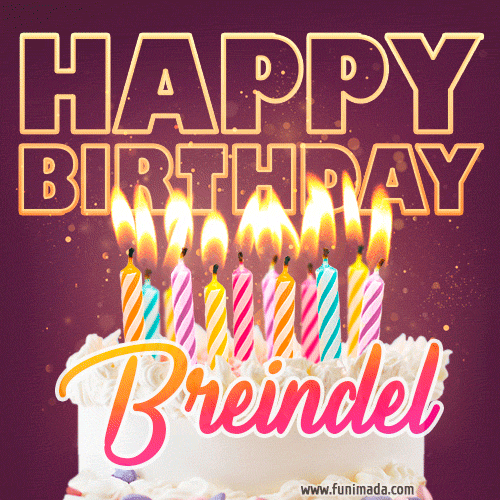 Breindel - Animated Happy Birthday Cake GIF Image for WhatsApp