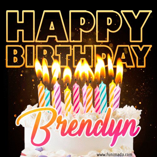 Brendyn - Animated Happy Birthday Cake GIF for WhatsApp