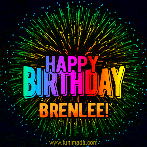 New Bursting with Colors Happy Birthday Brenlee GIF and Video with Music