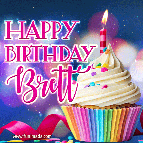 Happy Birthday Brett - Lovely Animated GIF