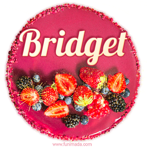 Happy Birthday Cake with Name Bridget - Free Download
