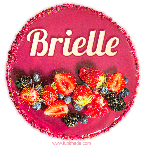 Happy Birthday Cake with Name Brielle - Free Download