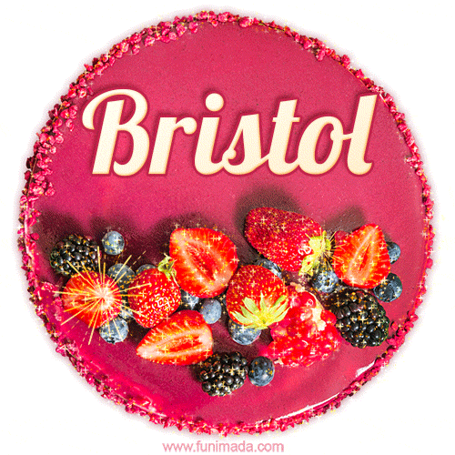 Happy Birthday Cake with Name Bristol - Free Download