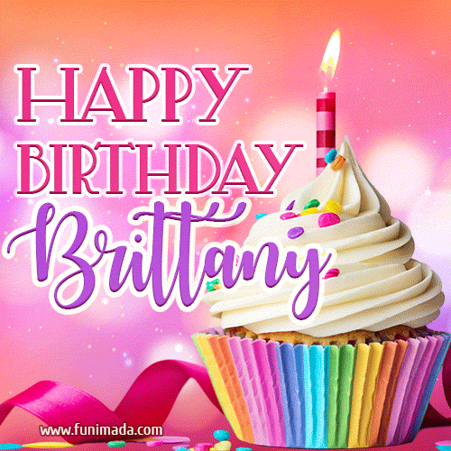 Happy Birthday Brittany - Lovely Animated GIF