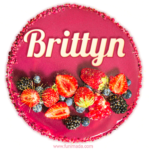 Happy Birthday Cake with Name Brittyn - Free Download