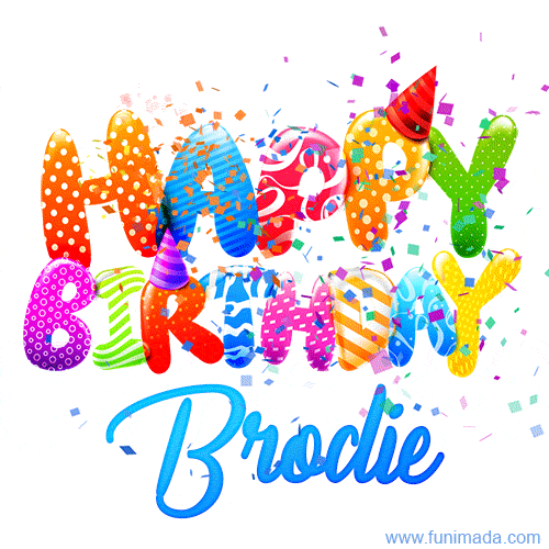 Happy Birthday Brodie - Creative Personalized GIF With Name