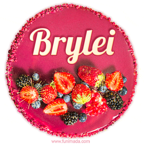 Happy Birthday Cake with Name Brylei - Free Download