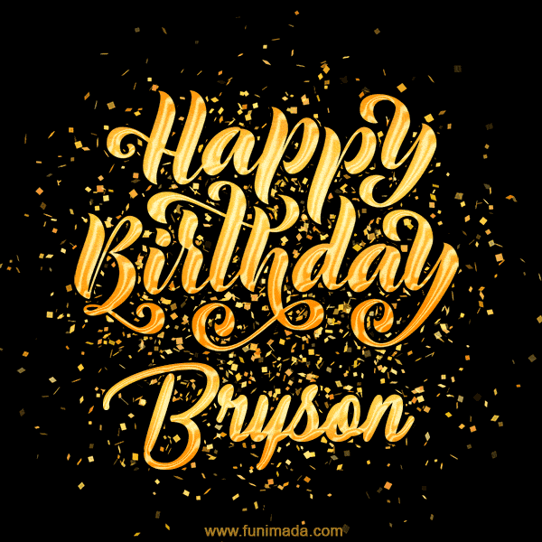 Happy Birthday Card for Bryson - Download GIF and Send for Free
