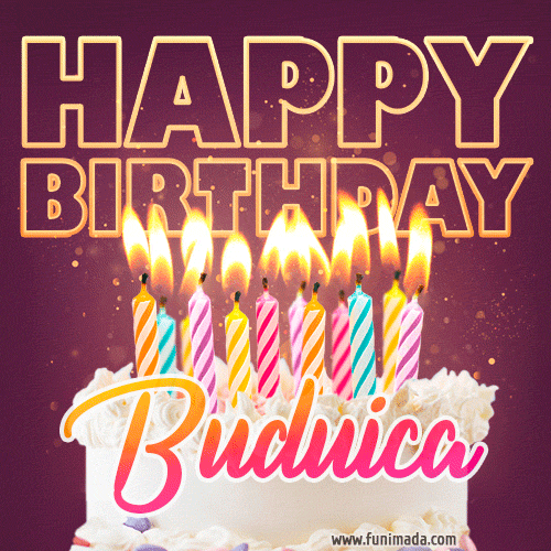 Buduica - Animated Happy Birthday Cake GIF Image for WhatsApp