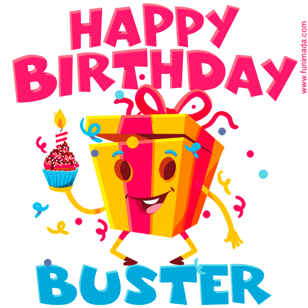 Funny Happy Birthday Buster GIF