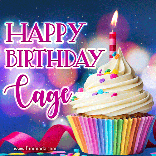 Happy Birthday Cage - Lovely Animated GIF