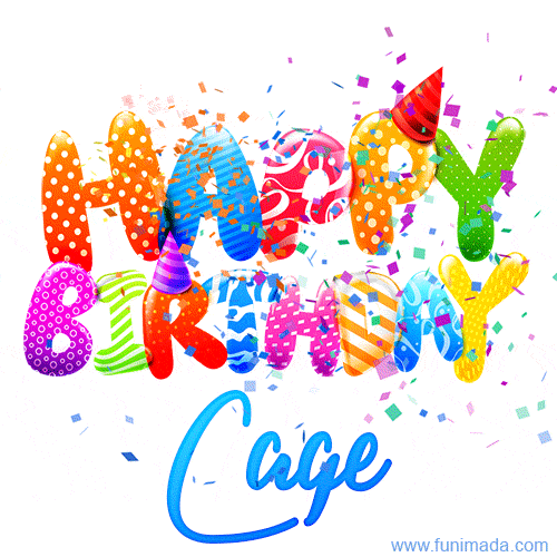 Happy Birthday Cage - Creative Personalized GIF With Name
