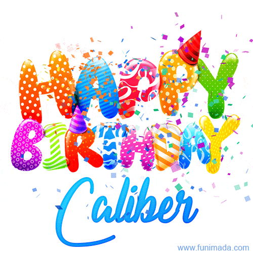 Happy Birthday Caliber - Creative Personalized GIF With Name