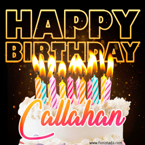 Callahan - Animated Happy Birthday Cake GIF for WhatsApp