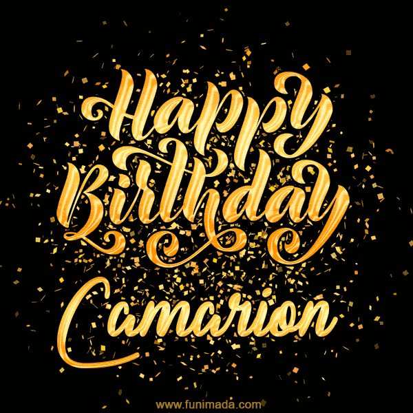Happy Birthday Card for Camarion - Download GIF and Send for Free