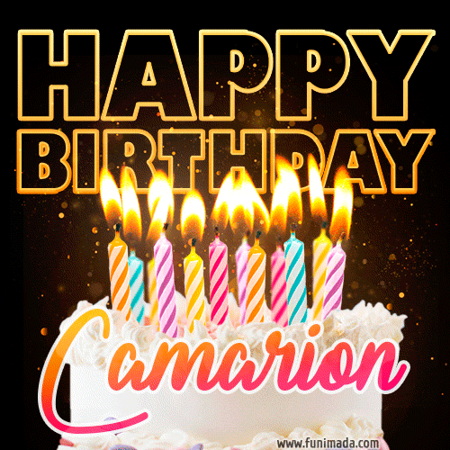 Camarion - Animated Happy Birthday Cake GIF for WhatsApp