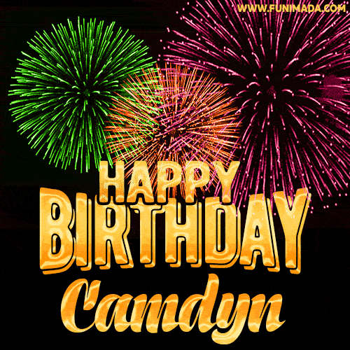 Wishing You A Happy Birthday, Camdyn! Best fireworks GIF animated greeting card.