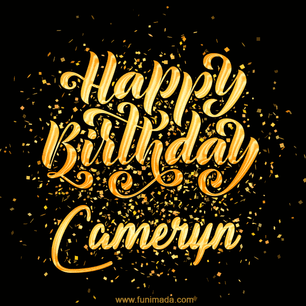 Happy Birthday Card for Cameryn - Download GIF and Send for Free