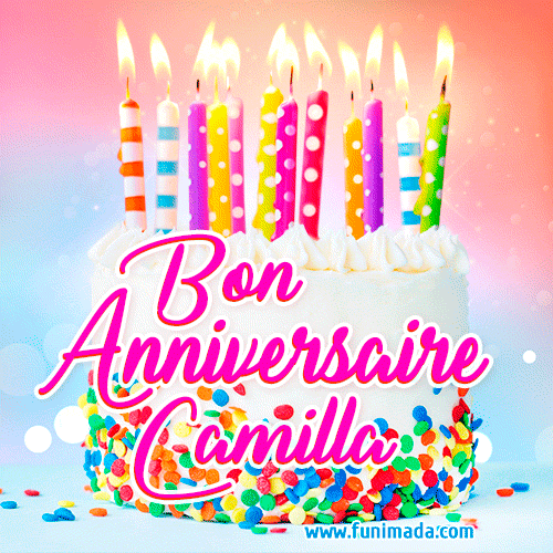 Joyeux anniversaire, Camilla! - GIF Animé