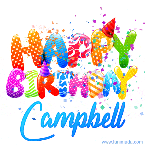 Happy Birthday Campbell - Creative Personalized GIF With Name