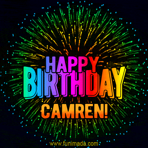 New Bursting with Colors Happy Birthday Camren GIF and Video with Music