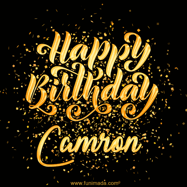 Happy Birthday Card for Camron - Download GIF and Send for Free
